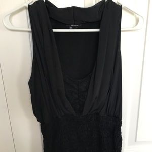 Beautiful black lace and chiffon shirt